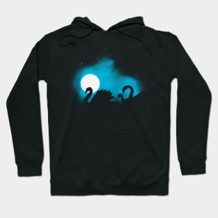 Swans in the mist Hoodie